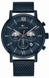 Niebieska tarcza chronografu 1710397 na mesh bransolecie 22 mm – zdjęcie główne