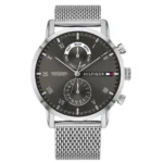 Czarna tarcza chronografu 1710402 na mesh bransolecie 22 mm – zdjęcie główne
