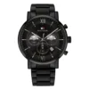 Czarny chronograf Evan 1710410 Ø44 mm na mesh bransolecie PVD czarny 22 mm – zdjęcie główne