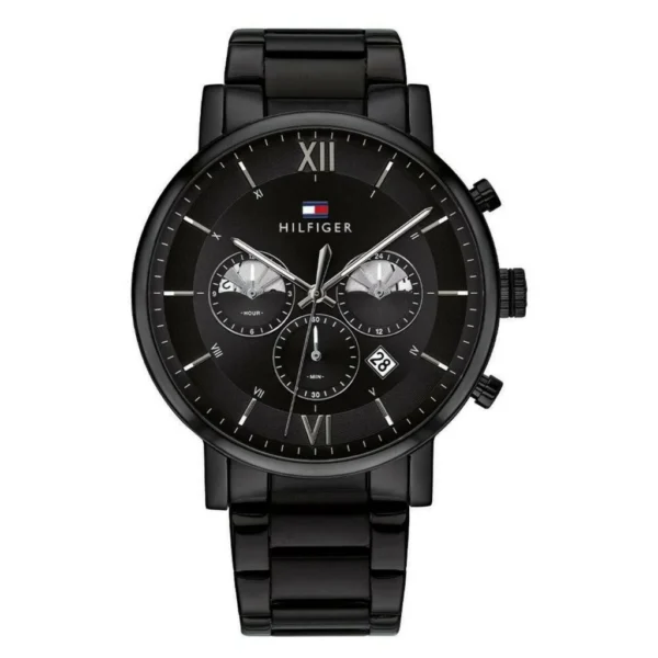 Czarny chronograf Evan 1710410 Ø44 mm na mesh bransolecie PVD czarny 22 mm – zdjęcie główne