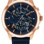 Granatowa tarcza z subtarc­zami 1710475 na pasku 22 mm – zdjęcie główne