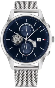 Granatowa tarcza Ø44 mm 1710504 z mesh bransoletą 21 mm – zdjęcie główne