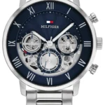 Granatowa tarcza open-heart 1710569 ze stalową bransoletą 22 mm – zdjęcie główne