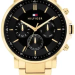 Czarna tarcza open-heart 1710589 z mesh bransoletą 22 mm – zdjęcie główne