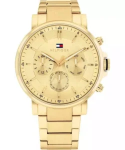 Niebieska tarcza Ø44 mm 1710611 z pozłacaną bransoletą 22 mm – zdjęcie główne