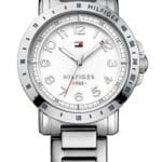 zegarek damski Tommy Hilfiger 1781397 srebrna stalowa bransoleta biała tarcza – zdjęcie główne