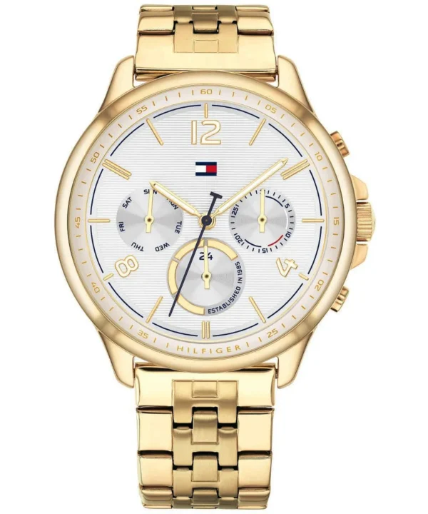 Zegarek z meshową bransoletą i cyrkoniami gold – zdjęcie główne