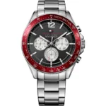 Zegarek męski Tommy Hilfiger 1791122 czerwony bezel tachymetr chronogra – zdjęcie główne