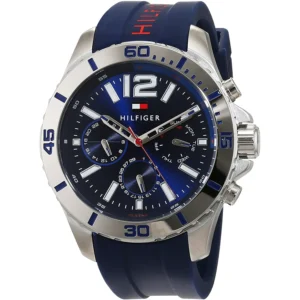 Zegarek męski Tommy Hilfiger Nolan 1791142 granatowy silikonowy pasek – zdjęcie główne