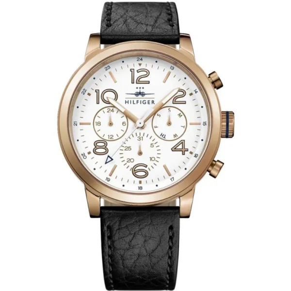 Biała multiluminescencyjna tarcza Jake 1791236 z czarnym paskiem 22 mm – zdjęcie główne