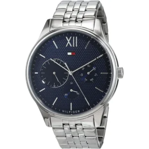 Zegarek męski Tommy Hilfiger Damon 1791416 granatowa tarcza mesh stalowa bransoleta – zdjęcie główne