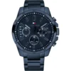 Zegarek męski Tommy Hilfiger Decker 1791560 granatowa stalowa bransoleta chronograf – zdjęcie główne