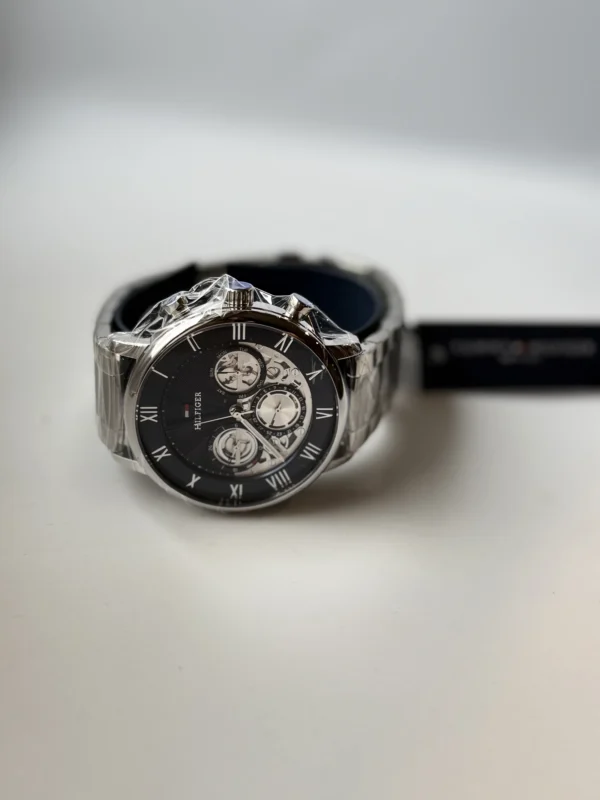 Granatowa tarcza open-heart 1710569 ze stalową bransoletą 22 mm – zdjęcie 2