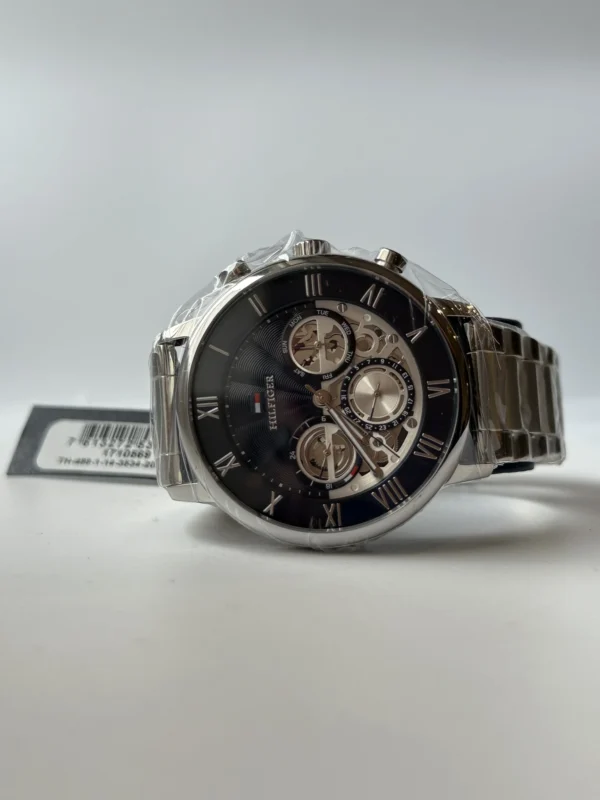 Granatowa tarcza open-heart 1710569 ze stalową bransoletą 22 mm – zdjęcie 3