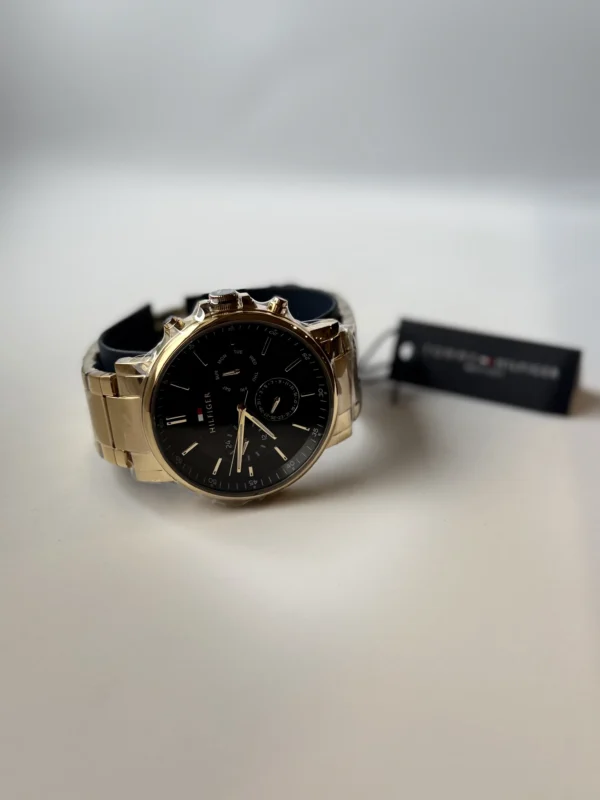 Czarna tarcza open-heart 1710589 z mesh bransoletą 22 mm – zdjęcie 7