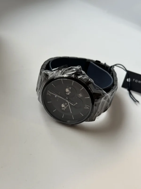 Czarny chronograf Evan 1710410 Ø44 mm na mesh bransolecie PVD czarny 22 mm – zdjęcie 2