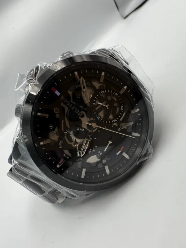 Czarna skeleton tarcza 1710478 na bransolecie PVD 21 mm – zdjęcie 3