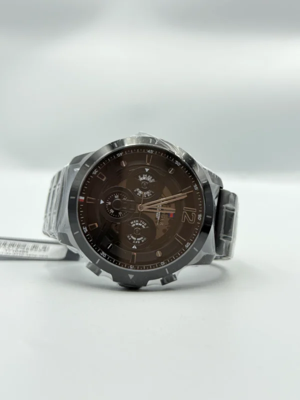 Czarna skeleton tarcza Ø50 mm 1710494 z stalową bransoletą 24 mm – zdjęcie 14