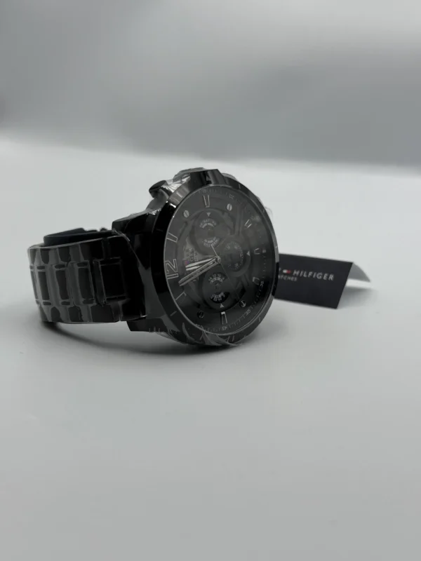 Czarna skeleton tarcza Ø50 mm 1710494 z stalową bransoletą 24 mm – zdjęcie 12