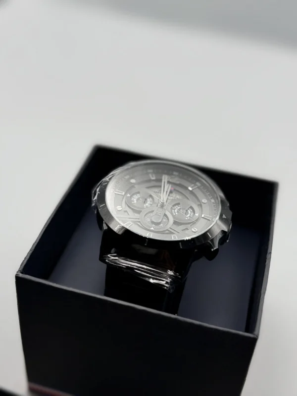 Czarna skeleton tarcza Ø50 mm 1710494 z stalową bransoletą 24 mm – zdjęcie 11