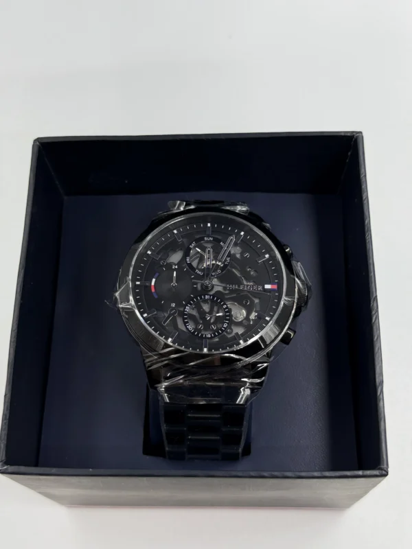 Czarna skeleton tarcza 1710478 na bransolecie PVD 21 mm – zdjęcie 6