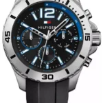 Zegarek męski Tommy Hilfiger 1791143 ceramiczny bezel perforowany pasek