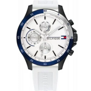 Tommy Hilfiger Bank 1791723 Ø46 mm biała tarcza – zdjęcie główne
