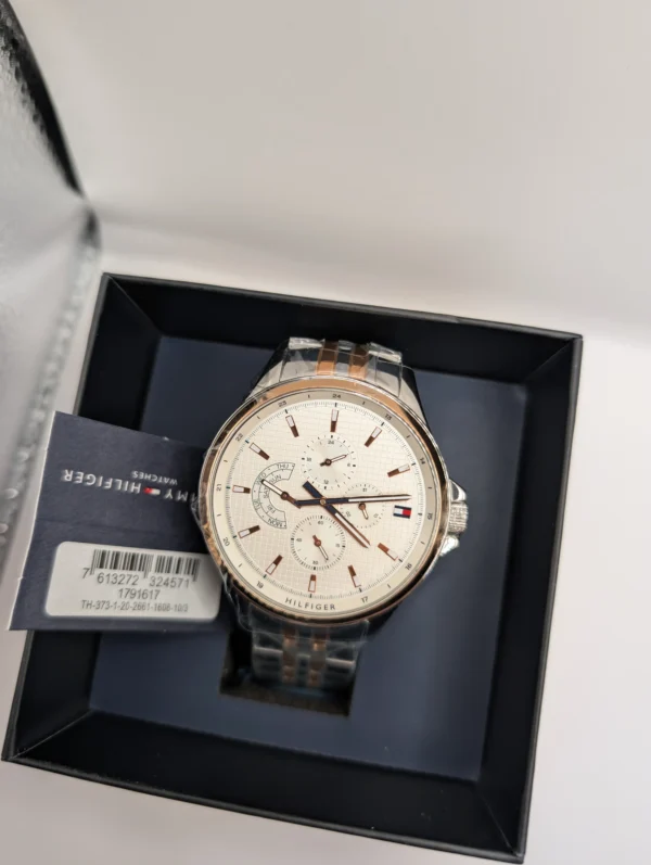 Tommy Hilfiger Shawn 1791617 Ø44 mm biała tarcza – zdjęcie 5