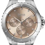 Subtelny damski zegarek Hugo Boss 1502444 z kopertą PVD różowe złoto o średnicy 38mm – zdjęcie główne