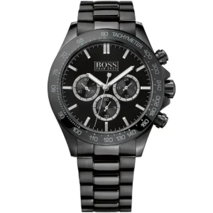 Męski zegarek Hugo Boss Ikon 1512961 z kopertą o średnicy 44mm z czarnym powlekaniem PVD – zdjęcie główne
