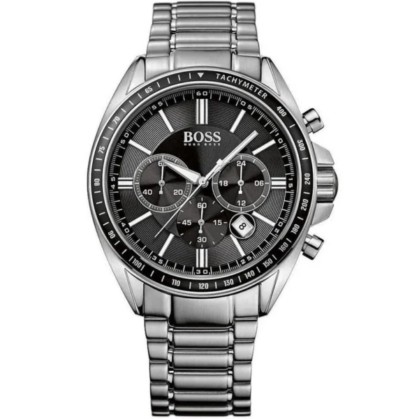 Męski zegarek Hugo Boss Driver Chronograph 1513080 z czarną kopertą o średnicy 44mm z powlekaniem PVD – zdjęcie główne