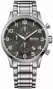 Męski zegarek Hugo Boss Aeroliner Chronograph 1513181 z kopertą ze stali nierdzewnej o średnicy 44mm – zdjęcie główne