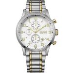 Męski zegarek Hugo Boss Ikon 1513236 z kopertą ze stali nierdzewnej o średnicy 44mm z pozłacanymi detalami – zdjęcie główne