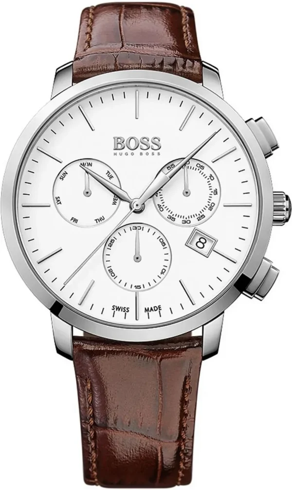 Męski zegarek Hugo Boss Swiss Made 1513263 z kopertą ze stali nierdzewnej o średnicy 44mm – zdjęcie główne