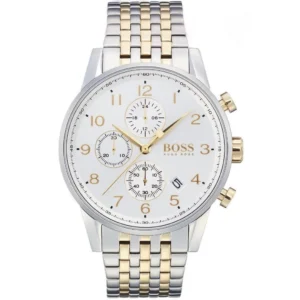 Męski zegarek Hugo Boss Classic 1513499 z kopertą ze stali nierdzewnej w odcieniu złota o średnicy 44mm – zdjęcie główne