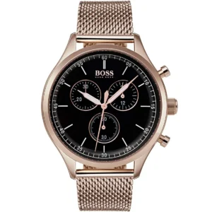 Męski zegarek Hugo Boss Chronograph 1513548 z kopertą ze stali nierdzewnej w odcieniu różowego złota o średnicy 43mm – zdjęcie główne