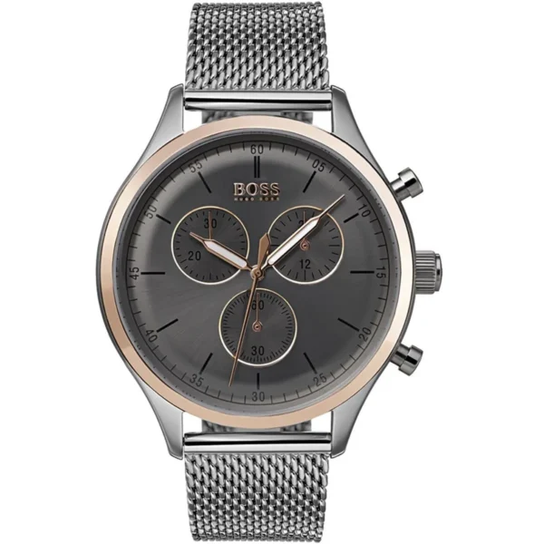 Męski zegarek Hugo Boss Chronograph 1513549 z kopertą ze szczotkowanej stali nierdzewnej o średnicy 42mm – zdjęcie główne