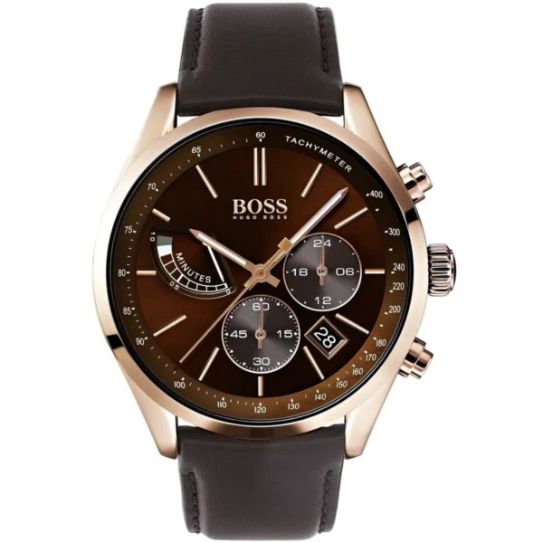 Męski zegarek Hugo Boss Talent 1513605 z kopertą ze stali w odcieniu różowego złota o średnicy 44mm – zdjęcie główne
