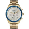 Męski zegarek Hugo Boss Trophy 1513631 z kopertą ze stali nierdzewnej z powłoką PVD złotą o średnicy 44mm – zdjęcie główne