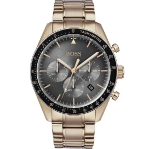 Męski zegarek Hugo Boss Chronograph 1513632 z kopertą ze stali nierdzewnej różowozłotej o średnicy 44mm – zdjęcie główne