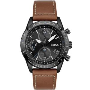 Męski zegarek Hugo Boss Pilot 1513851 ze stalową kopertą o średnicy 44mm – zdjęcie główne