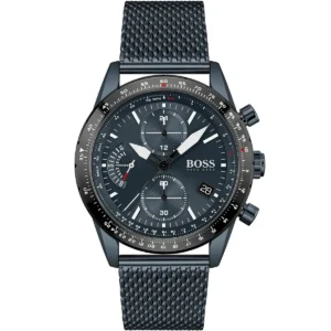 Męski zegarek Hugo Boss Pilot Edition 1513887 z kopertą z niebieskiej stali o średnicy 44 mm – zdjęcie główne