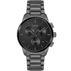Męski zegarek Hugo Boss Dapper 1513929 ze stalą grafitową kopertą o średnicy 43 mm – zdjęcie główne