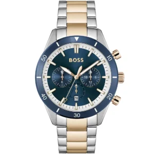 Męski zegarek Hugo Boss Santiago 1513937 z bicolor kopertą srebrno-różowego złota Ø44 mm – zdjęcie główne