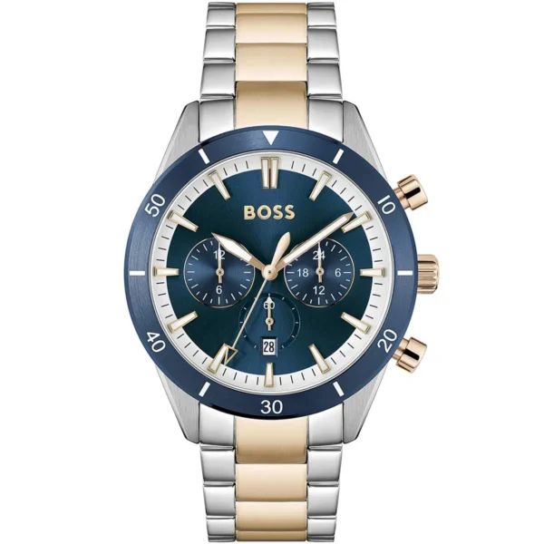 Męski zegarek Hugo Boss Santiago 1513937 z bicolor kopertą srebrno-różowego złota Ø44 mm – zdjęcie główne