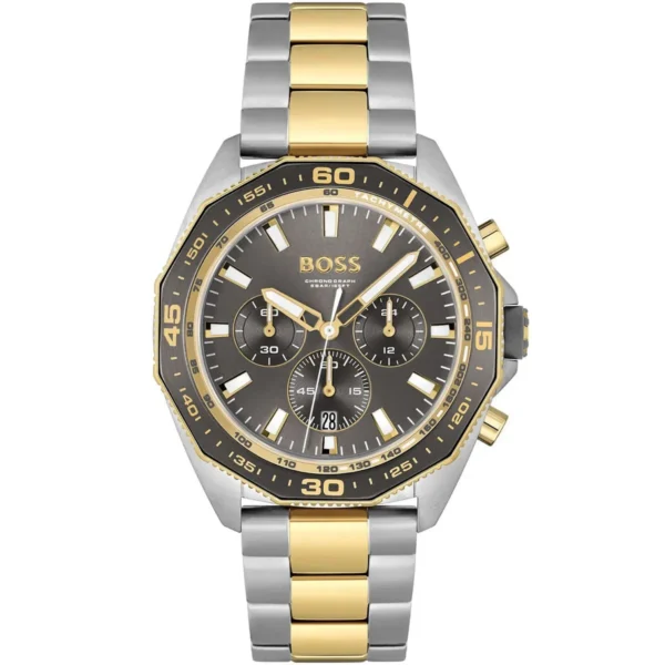 Męski zegarek Hugo Boss Energy 1513974 ze bicolor kopertą srebrno-złotą Ø44 mm – zdjęcie główne