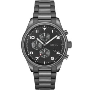 Męski zegarek Hugo Boss View 1513991 z grafitową stalową kopertą Ø46 mm – zdjęcie główne