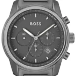 Męski zegarek Hugo Boss Trace 1514005 z kopertą ze stali nierdzewnej grafitowej Ø44 mm – zdjęcie główne