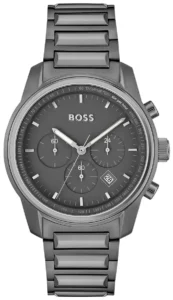 Męski zegarek Hugo Boss Trace 1514005 z kopertą ze stali nierdzewnej grafitowej Ø44 mm – zdjęcie główne