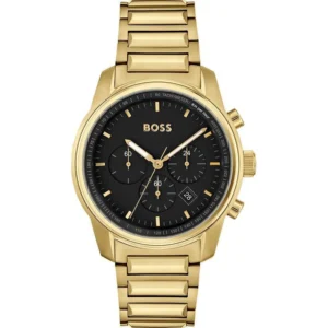 Męski zegarek Hugo Boss Trace 1514006 z kopertą z PVD złota Ø44 mm – zdjęcie główne